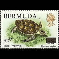 BERMUDA 1986 - Scott# 509 Turtle Surch. Set Of 1 MNH - Bermudes