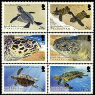 BR.I.O.T. 2005 - Scott# 290-5 Turtles Set Of 6 MNH - Britisches Territorium Im Indischen Ozean