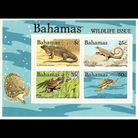 BAHAMAS 1984 - Scott# 567a S/S Reptiles MNH - Bahamas (1973-...)