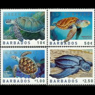 BARBADOS 2007 - Scott# 1131-4 Turtles Set Of 4 MNH - Barbados (1966-...)