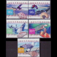 AUSTRALIA 1999 - Scott# 1738-42 Marine Life 70c-$1.2 MNH - Mint Stamps