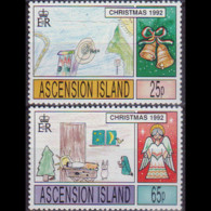 ASCENSION 1992 - Scott# 551-2 Christmas 25-65p MNH - Ascension (Ile De L')