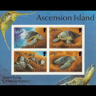 ASCENSION 1994 - Scott# 589 S/S Green Turtles MNH - Ascensión