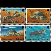 ASCENSION 1994 - Scott# 585-8 Green Turtles Set Of 4 MNH - Ascensión