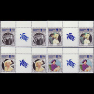 ASCENSION 1985 - #372-5 Queen Mother Pairs Set Of 8 MNH - Ascensión