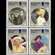 ASCENSION 1985 - Scott# 372-5 Queen Mother Set Of 4 MNH - Ascension (Ile De L')