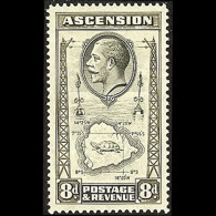 ASCENSION 1934 - Scott# 29 Map 8p MNH - Ascensión