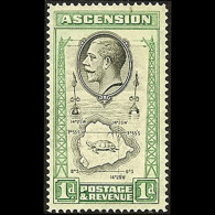 ASCENSION 1934 - Scott# 24 Map 1p LH - Ascension