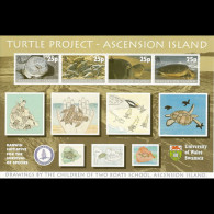 ASCENSION 2000 - Scott# 754 S/S Turtles Project MNH - Ascension