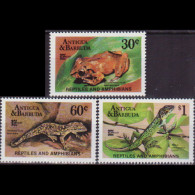 ANTIGUA 1987 - Scott# 1035-7 Reptiles 30c-$1 MNH - Antigua En Barbuda (1981-...)