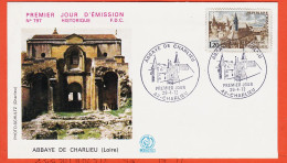 31053  / ⭐ (•◡•) FDC N° 797 ◉ Abbaye De CHARLIEU 42-Loire ◉ Photo SCHULTZ ◉ 1er Jour Emission 29-04-1972 ◉ F.D.C CEF - 1970-1979