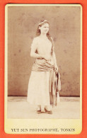 31182 / Rare Photo XIXe TONKIN Madame FONTAINE Née CAHALLO ? 1880s Photographe YUT SUN  Tuncking Ndochine Vietnam - Personas Identificadas