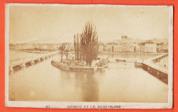 31208 / ⭐ ◉ GENEVE Et Le MONT-BLANC1880s ● GARCIN Photographe GENEVE ● Photo XIXe Format CDV - Oud (voor 1900)