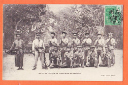 31111 / VietNam Groupe Tirailleurs Annamites Viet-Nam 1908 à ESTRUC DEVILLA Peyrac Minervois Edi. PLANTE Saigon 63 - Viêt-Nam