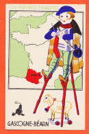 31416 / GASCOGNE-BEARN Provinces Francaises Contour Géographique Echasse 1940s Edition Spéciale Produits LION NOIR - Werbepostkarten
