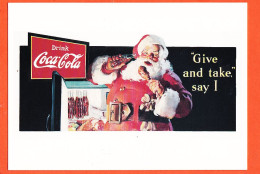 31417 / Drink COCA-COLA Joyeuses Fêtes Cppub 1980sPublicité Carte Publicitaire - Advertising