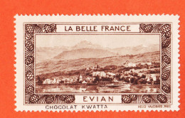 31036 / EVIAN 74-Haute Savoie (1) Pub Chocolat KWATTA Vignette Collection LA BELLE FRANCE HELIO-VAUGIRARD Erinnophilie - Tourism (Labels)