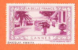 31033 / (3) CANNES 06-Alpes Mari. Pub Chocolat KWATTA Vignette Collection LA BELLE FRANCE HELIO-VAUGIRARD Erinnophilie - Tourism (Labels)