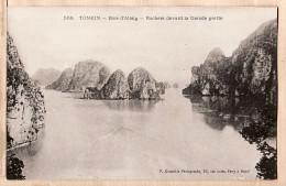 31124 / Baie ALONG Tonkin Rochers Devant Grande Grotte 1920s Cliché Agence COLONIE 366 Viet-Nam Indochine - Viêt-Nam