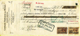 31275 / Française Des Métaux Rue Volney Paris II Lettre De Change 01-11-1913 à BESSE Coloniale Bordelaise Timbre Fiscal - Cambiali