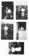 31331 / 5 Photo 8 Juin 1952 Fête Famille Bapteme Mère Bébé Famille Marcel TOUCHARD LA-CHARTRE-sur-LOIR Ou BEAUMONT - Lieux
