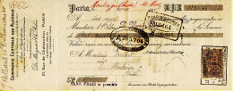 31273 / Cie Generale Alcools MAIGRET ROBIN Rue Chateaudun Lettre De Change 1878 à GUILHOT Montaigu Vendée Timbre Fiscal - Letras De Cambio