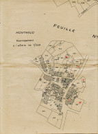 31338 / ⭐ ◉ CHATEAUPONSAC MONTMAUD (87) Plan Cadastral 1828 MàJ 1966 Moulin Villette Pichepo Reclaudis Teillauds Rivauds - Geographical Maps