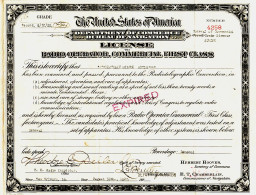 31306 / Radio Operator Licence U.S United States America Radiotelegraph 1st Class MYERS NEW-ORLEANS 1922 BALTIMORE - Historische Documenten