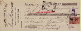 31266 / Quincaillerie En Gros ROUSSEAU Angers Lettre De Change 20.02.1926 à LUSSON Menuiserie Varades Timbre Fiscal - Cambiali