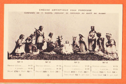 31407 / ⭐ ◉ Rare Publicité CRECHE Artistique Pour PAROISSE Composée De 11 Sujets Avec TARIF Cppub 1920s BASUYAU Toulouse - Advertising