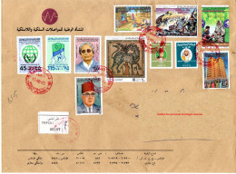 LIBYA 15.10.1985; Grande Lettre Spécial Recommander Expres, Affrachiee Mixte! Lot 60013 - Libyen