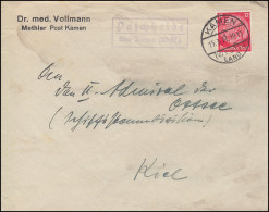 Landpost-Stempel Paschheide über KAMEN (WESTF.) LAND 15.3.1937 Auf Brief - Cartas & Documentos