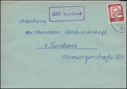 Landpost-Stempel 5201 Kurscheid Auf Brief SIEGBURG 21.8.1963 - Andere & Zonder Classificatie