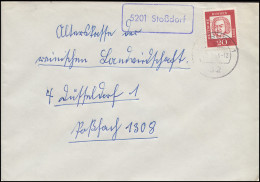 Landpost-Stempel 5201 Stoßdorf  Auf Brief SIEGBURG 1963 Nach Düsseldorf - Sonstige & Ohne Zuordnung