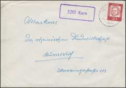 Landpost-Stempel 5201 Kern Auf Brief SIEGBURG 20.8.1963 - Andere & Zonder Classificatie