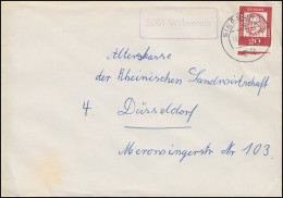 Landpost-Stempel 5201 Willmeroth Auf Brief SIEGBURG 13.8.1963 Nach Düsseldorf - Sonstige & Ohne Zuordnung