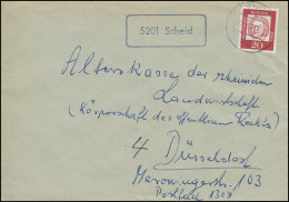 Landpost-Stempel 5201 Scheid Auf Brief SIEGBURG 14.8.1963 - Other & Unclassified