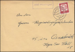 Landpost-Stempel 4441 Messingen Auf Brief SALZBERGEN 11.11.1963 - Other & Unclassified