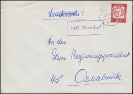 Landpost-Stempel 4441 Quendorf Auf Brief SALZBERGEN 25.11.1963 - Altri & Non Classificati
