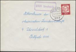 Landpost-Stempel 5531 Stroheich Auf Brief GEROLSTEIN 15.11.1963 - Autres & Non Classés