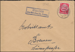 Landpost-Stempel Otterstedt über OTTERSBERG (BZ BREMEN) 4.9.1941 Auf Brief - Lettres & Documents