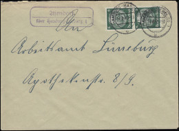 Landpost-Stempel Asendorf über HAMBURG-HARBURG 14.8.1940 Auf Brief Nach Lüneburg - Cartas & Documentos