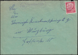 Landpost-Stempel Neuschleichbach über HASSFURT 2.7.1958 Auf Brief Nach Würzburg - Otros & Sin Clasificación