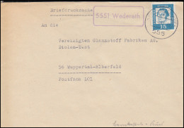 Landpost-Stempel 5551 Wederath Auf Briefdrucksache BERNKASTEL-KUES 2.4.1963 - Other & Unclassified