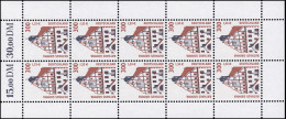 2141 SWK 300 Pf / 153 Cent Rathaus Grimma - 10er-Bogen ** - 1991-2000