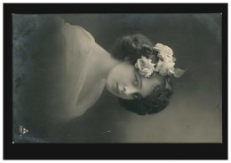 Mode-AK Frau Mit Blumen Im Haar, HILDESHEIM 2 F 23.11.1911 - Moda