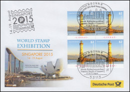 Ausstellungsbeleg Nr. 202 Singapore 2015 - Sonstige & Ohne Zuordnung