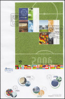 Block 67 Fußball-WM Deutschland 2006 Auf Schmuck-FDC ESSt Bonn 4.5.2006 - Cartas & Documentos