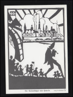 Scherenschnitt-AK Gerda Riege Um 1930: Der Rattenfänger Von Hameln, Ungebraucht - Scherenschnitt - Silhouette