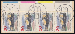 257 Das Neue Berlin Als Farbrand-Viererstreifen Auf Briefstück BERLIN 11.12.63 - Oblitérés
